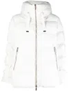 Moorer Hooded Padded Coat With Side Zip Pockets