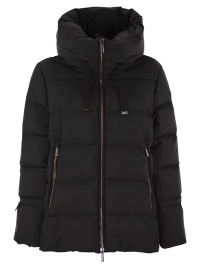 Moorer Gadia-stp - Hooded Down Jacket In Black