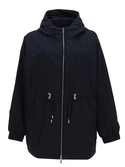 Moorer Galilea-stp Trench Coat In Blue
