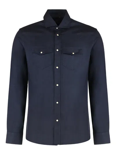 Moorer Garret Shirt In Blue