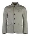 Moorer Single-breasted Cotton Blazer In Gray