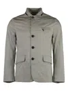 Moorer Single-breasted Cotton Blazer In Grey