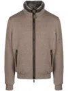 Moorer Boudin Quilted Goose Down Padded Bomber Jacket In Neutral