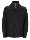 Moorer Dulac Polyester Zippered Layer Jacket In Blue