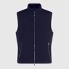 Moorer Padded Vests With High Collar And Side Pockets In Black