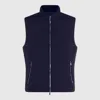 Moorer Padded Vests With High Collar And Side Pockets In Black