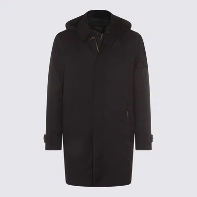 Moorer Stylish Outerwear With Hood And Pockets In Black