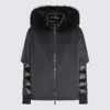 Moorer Hooded Jackets With Fur Trim And Quilted Sleeves