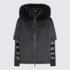 Moorer Hooded Jackets With Fur Trim And Quilted Sleeves