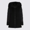 Moorer Wool Blend Down Jacket With Fur Trim