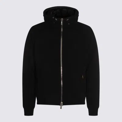 MOORER MOORER BLACK WOOL DOWN JACKET