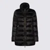 Moorer Long Quilted Down Jacket With High Collar In Black