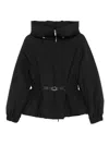 Moorer Glarea Belted High-neck Jacket In Black