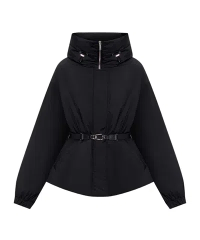 Moorer Glarea Belted High-neck Jacket In Black