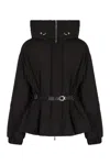 Moorer Glarea Belted High-neck Jacket In Black