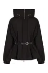 Moorer Glarea Belted High-neck Jacket In Black