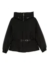 Moorer Glarea Belted High-neck Jacket In Black