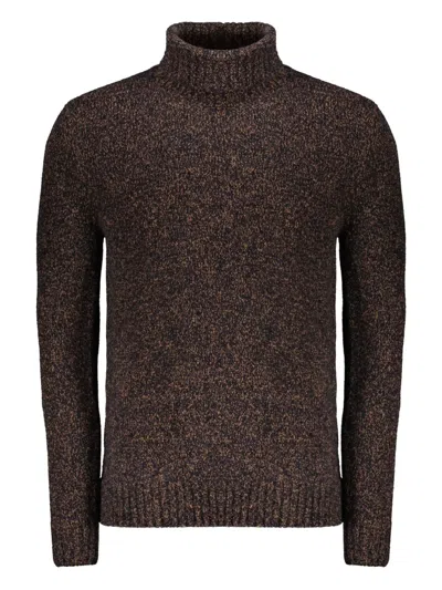 Moorer Gordon Roll-neck Sweater In Brown