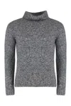 Moorer Gordon Wool And Cachemire Turtleneck Pullover In Gray
