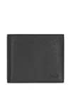 Moorer Grained-leather Wallet In Blue