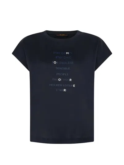 Moorer Graphic T-shirt In Blue