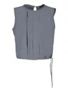 Moorer Ervisa Cropped Top In Grey