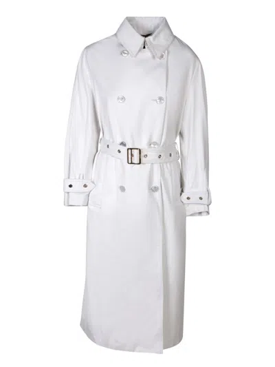 MOORER MOORER GREY TRENCH COATS