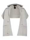 MOORER GREY WOOL CAPES