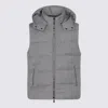 Moorer Hooded Padded Down Jackets With Side Zipper Pockets In Gray