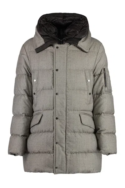 Moorer Grima Hooded Parka In Gray
