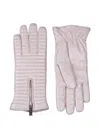 Moorer Guanto Quilted Zip-fastening Gloves In Pink