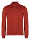 Moorer Denis Cashmere Blend Turtleneck Sweater In Red