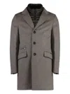 Moorer Harris Wool And Cashmere Coat In Braun