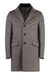 Moorer Harris Wool And Cashmere Coat In Taupe