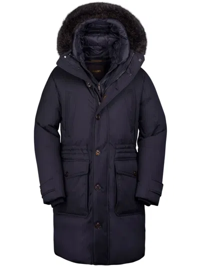 Moorer Helsinky Coat In Blue