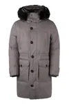 Moorer Helssinky Hooded Parka In Grey