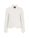 Moorer High-collar Flared Jacket In Neutral