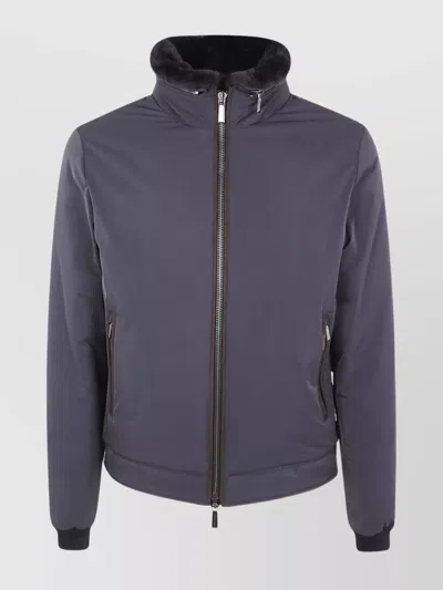 Moorer Celotti-lam-wk Fur-collar Jacket In Gray