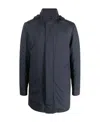 Moorer Wool Parka With High Neck And Side Pockets In Black