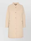 Moorer High Collar Quilted Long Length Jacket