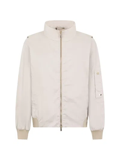 Moorer High-neck Bomber Jacket In Neutral