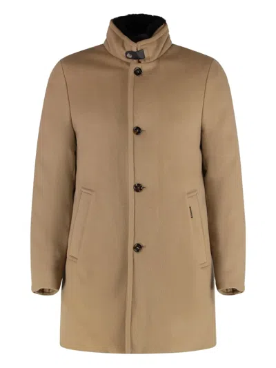 MOORER HIGH-NECK BUTTON COAT