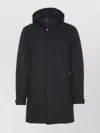 Moorer High Neck Hooded Jacket With Side Pockets