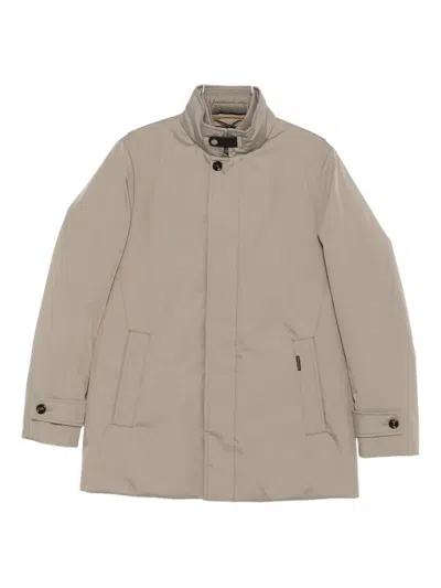 Moorer High-neck Jacket In Neutral