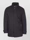 Moorer High Neck Padded Jacket With Cuff Straps In Black