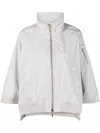Moorer High-neck Poncho In Grey