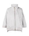 Moorer High-neck Poncho In White