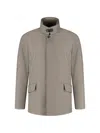 Moorer High-collar Jacket In Gray
