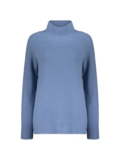 Moorer High-neck Cashmere Sweater In Blue