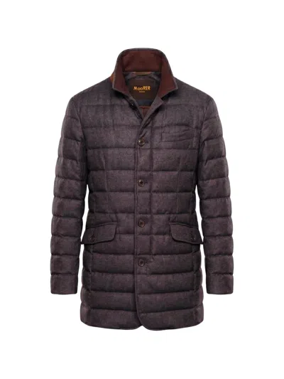 Moorer High-neck Padded Jacket In Purple